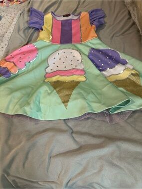 Jojo Siwa Kids Ice Cream Party Dress - Mint & Purple